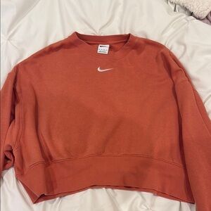 Nike Burnt Orange Cropped Crewneck